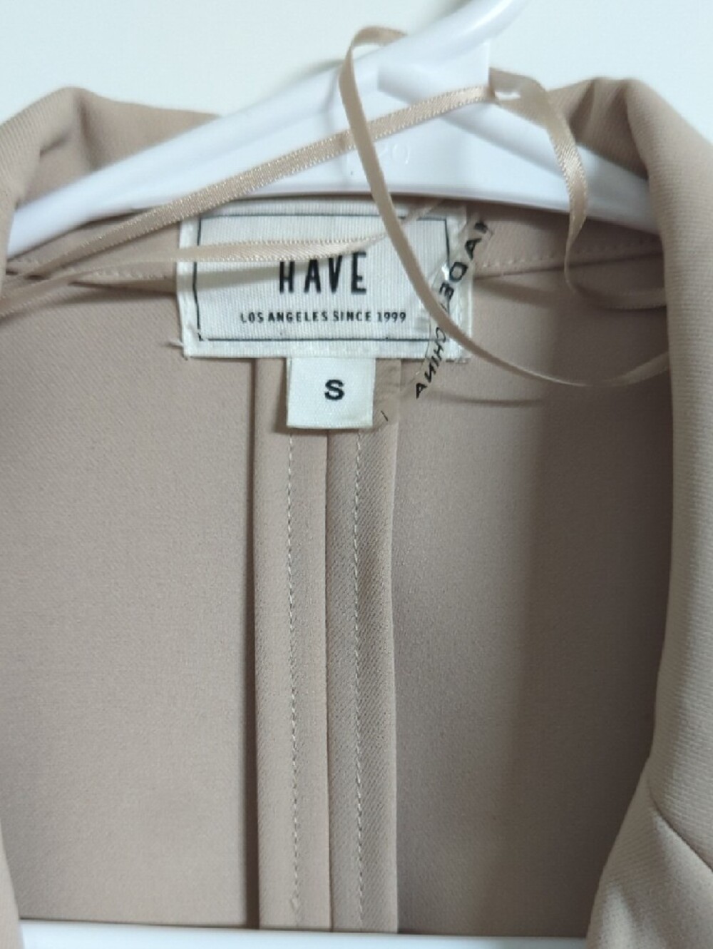 Beige Open-Front Blazer Jacket - Picture 2 of 2